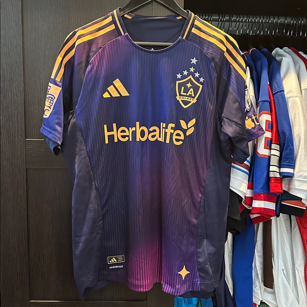 Gabriel Pec LA Galaxy adidas 2025 RIZON Authentic Player Jersey - Navy